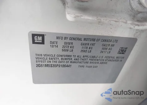 2015 Cadillac Xts Luxury from USA, damaged, VIN 2G61M5S35F9186441